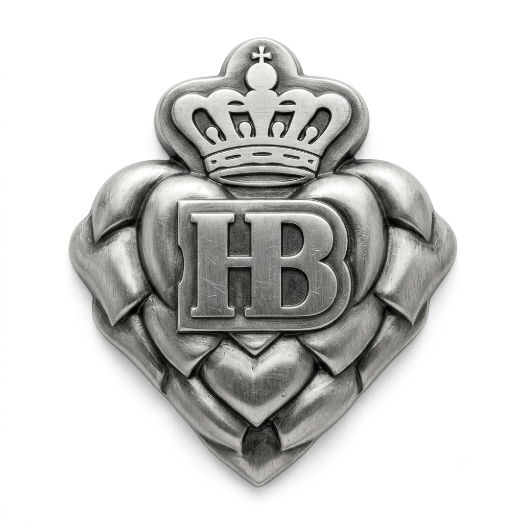 HB Pin "Hopfen HB", antik-silber - Silver