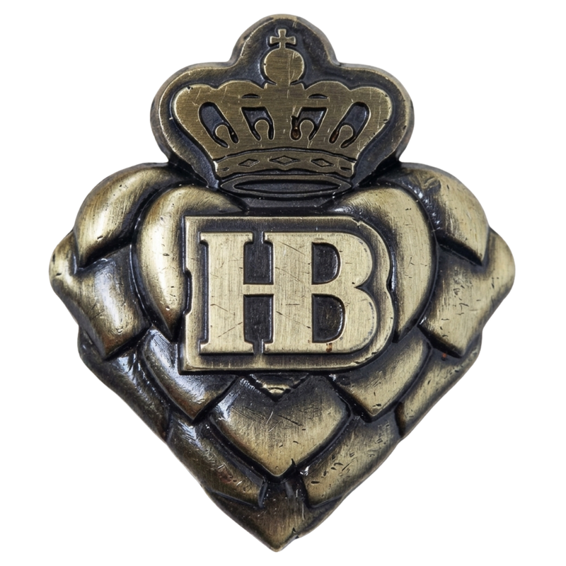 HB Pin "Hopfen HB", antik-messing - Bronze