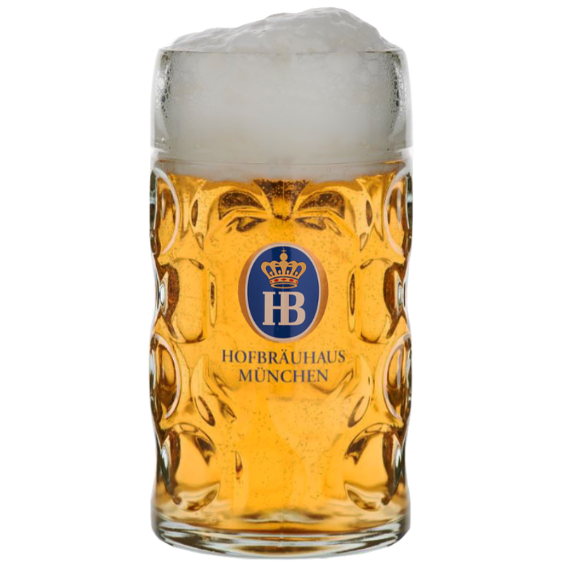 Hofbräuhaus München Glass jug Isarseidel Dimple Mug 1L