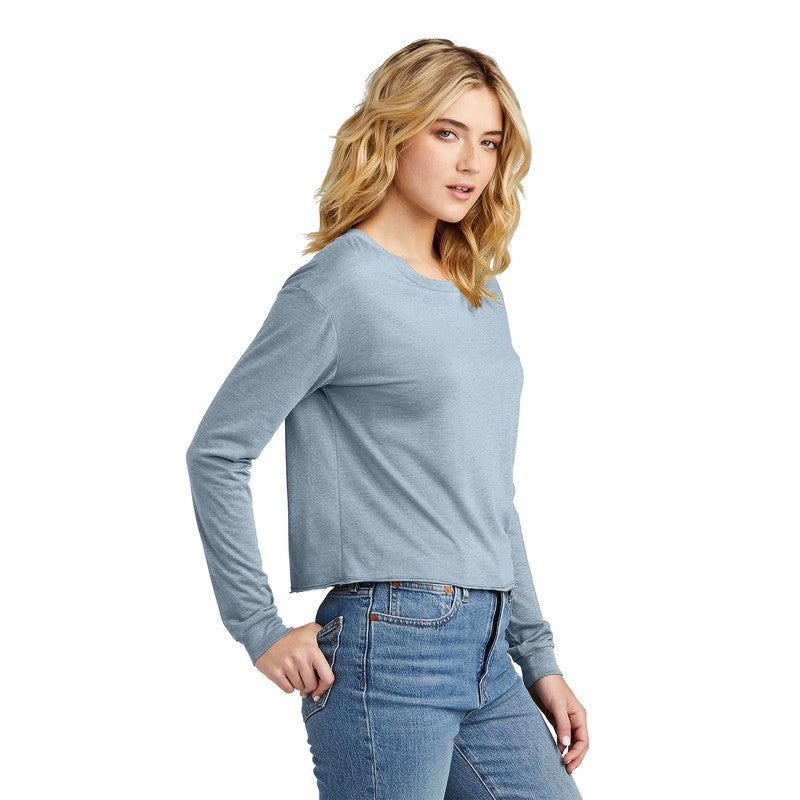 HB District® Women’s Perfect Tri® Midi Long Sleeve Tee - Flint Blue Heather