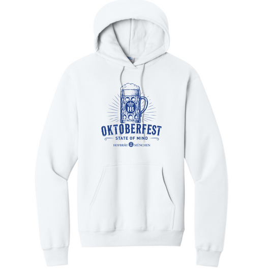 HB Oktoberfest State of Mind Port & Co Hoodie - White