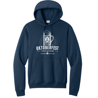 HB Oktoberfest State of Mind Port & Co Hoodie - Navy