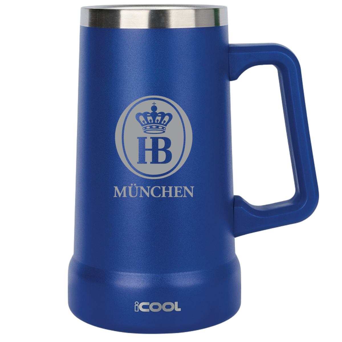 HB iCOOL® Breckenridge 24 oz. Double Wall Stainless Steel Beer Stein - Royal