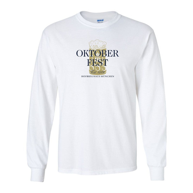 HB OKTOBERFEST LONG SLEEVE STEIN T-SHIRT - WHITE