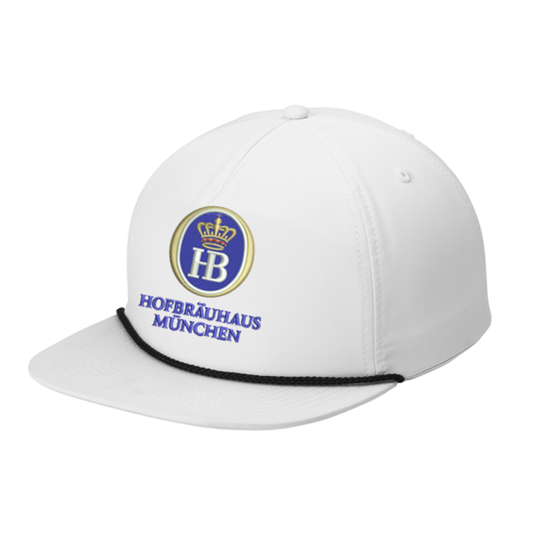 Hofbräuhaus München 5-Panel Poly Rope Cap - White