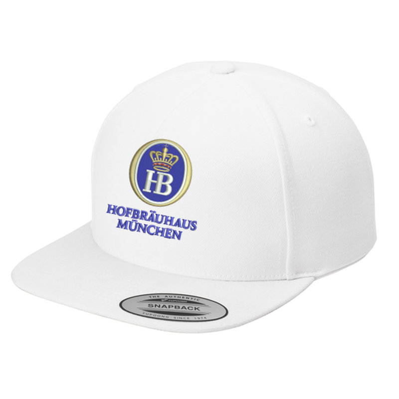 Hofbräuhaus München Yupoong® Premium 5-Panel Snapback Cap - White