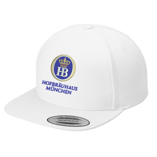 Hofbräuhaus München Yupoong® Premium 5-Panel Snapback Cap - White