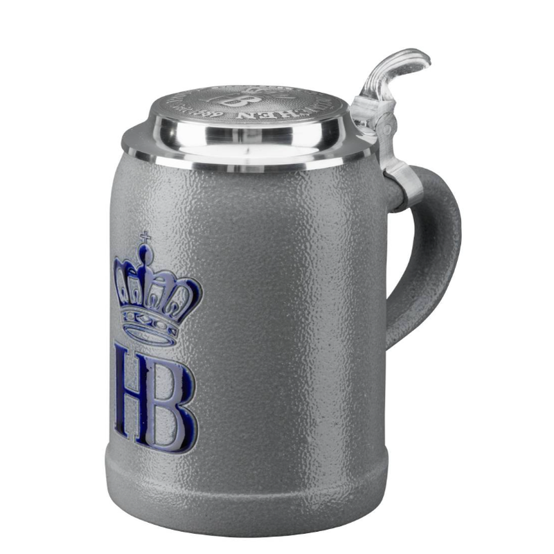 Hofbräuhaus München Stein "Salzglasur" with Lid 0,5 L