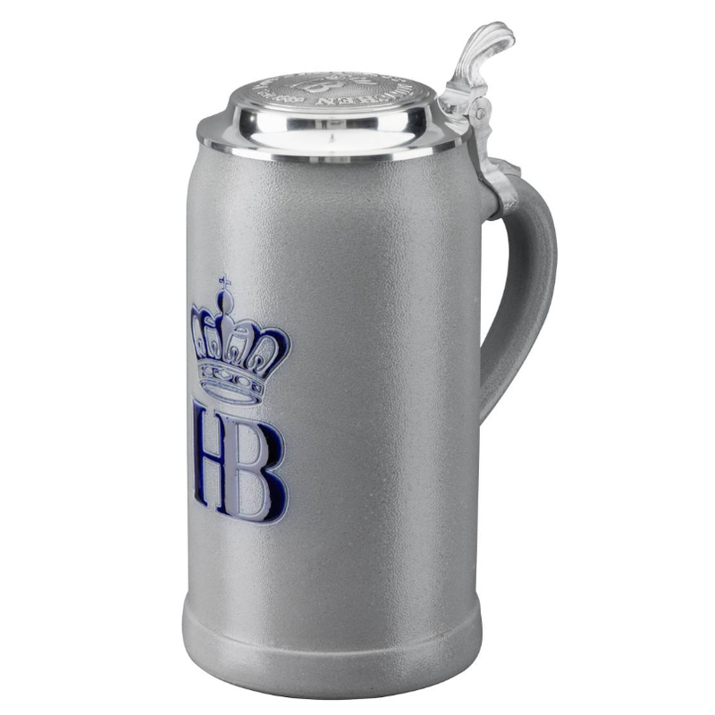 Hofbräuhaus München Stein "Salzglasur" with Lid 1 L