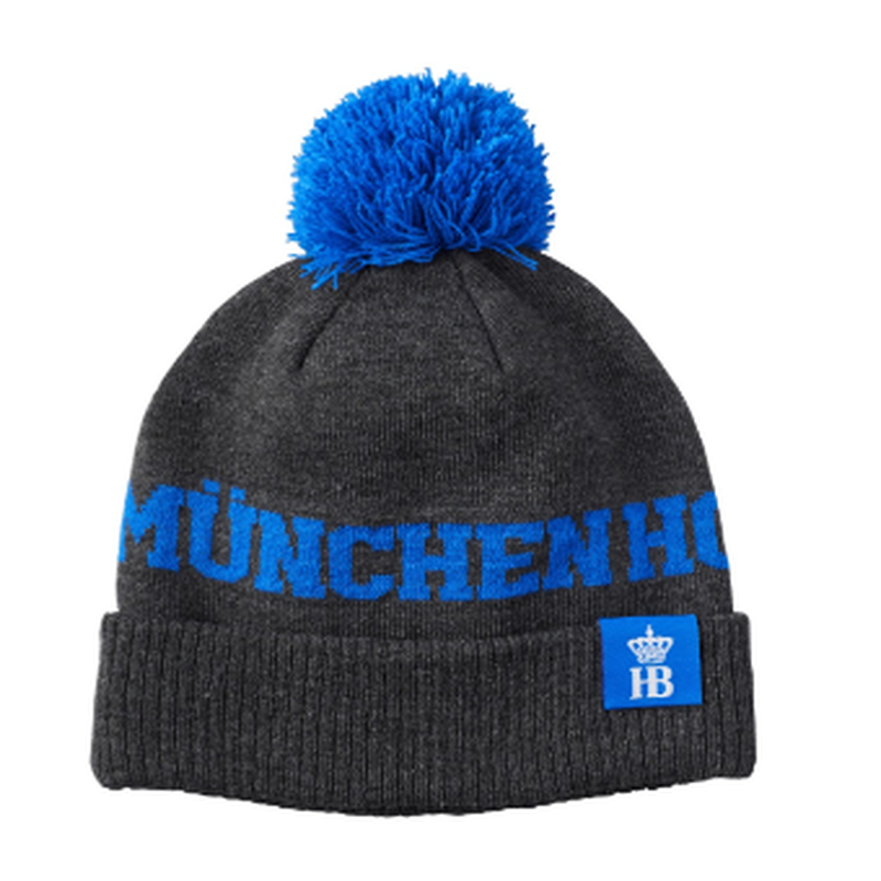 Hofbräuhaus München Beanie "Bommel" - Black/Royal