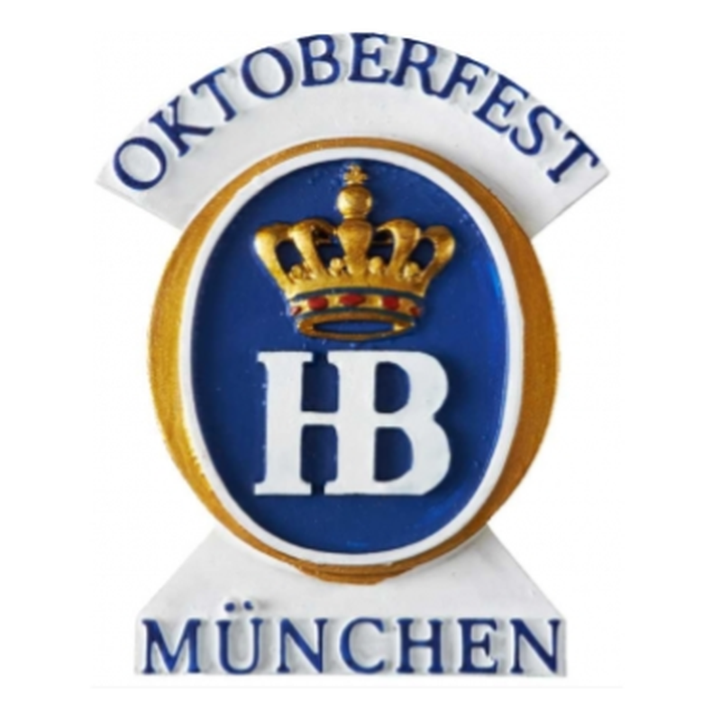 Hofbräuhaus München Magnet HB Logo Oktoberfest eckig