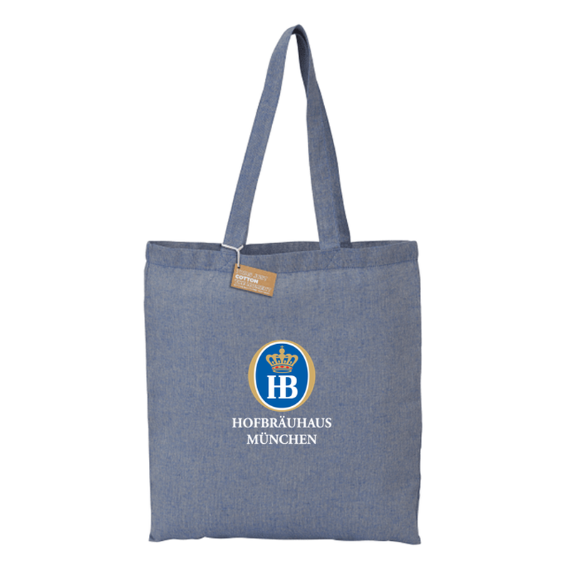 HB Eco-Friendly 5oz Recycled Cotton Twill Tote Bag - Blue