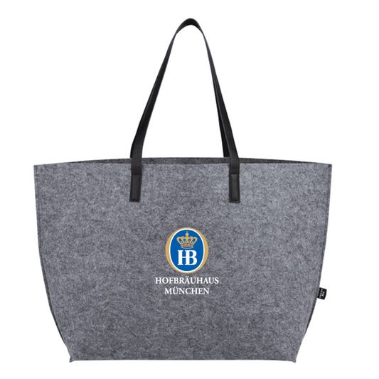 HB The Goods Recycled Felt Shoulder Tote - Grey