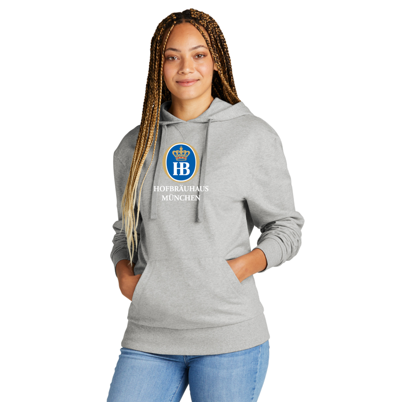 HB Allmade® Unisex Organic French Terry Pullover Hoodie - Granite Grey Heather