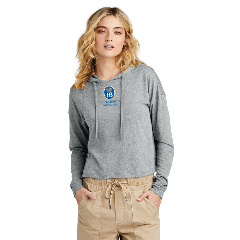 HB District® Women’s Perfect Tri® Midi Long Sleeve Hoodie - Grey Frost