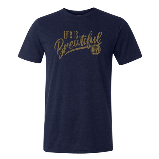 HB Life Is Brewtiful Unisex T-Shirt - Navy Heather