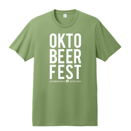 HB OKTOBERFEST STACKED T-SHIRT - Olive You Green