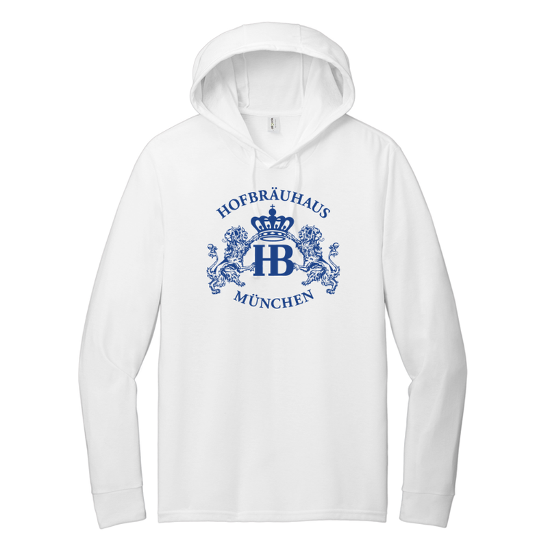 HB Allmade® Unisex Tri-Blend Lion Hoodie Tee - Bright White