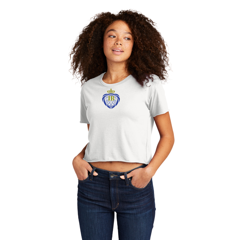 HB Next Level Apparel® Women’s Festival Cali Crop Tee - WHITE