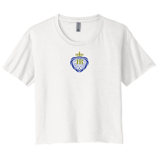 HB Next Level Apparel® Women’s Festival Cali Crop Tee - WHITE