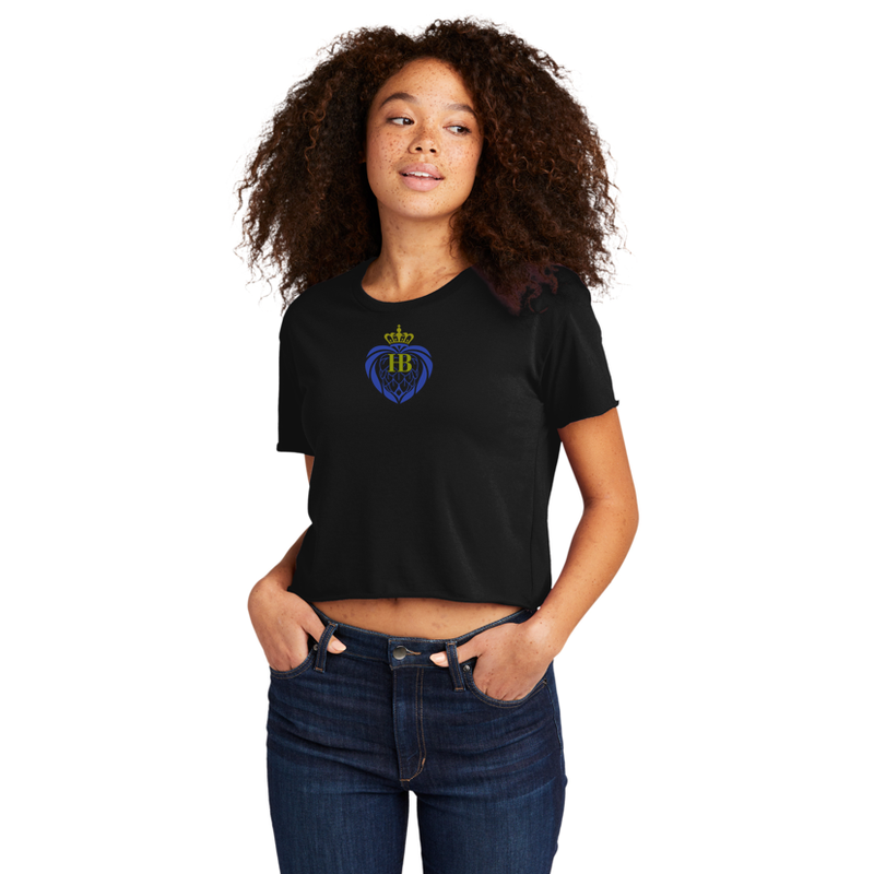 HB Next Level Apparel® Women’s Festival Cali Crop Tee - BLACK