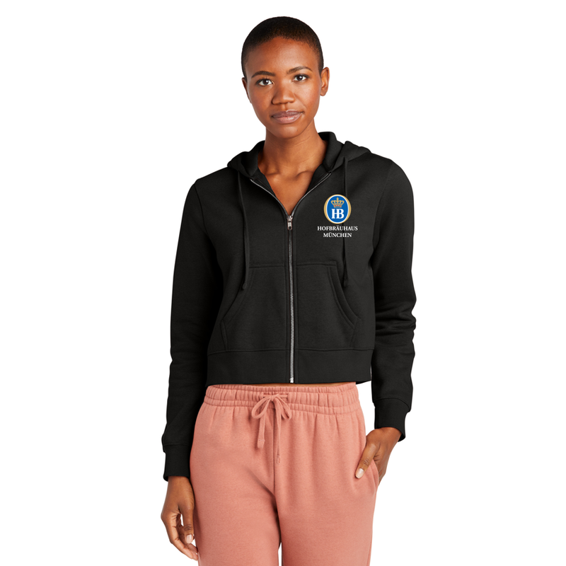 HB District® Women’s V.I.T.™ Fleece Full-Zip Hoodie - BLACK