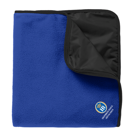 HB Fleece & Poly Outdoor Travel Blanket - ROYAL/BLACK