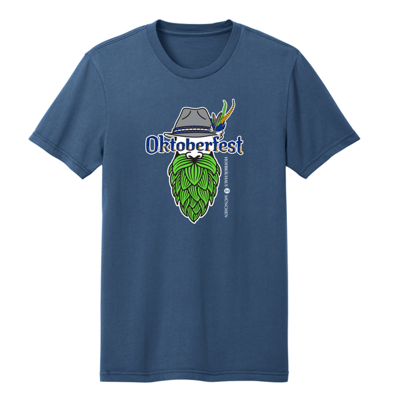 HB District Wash™ Tee - OKTOBERFEST HOPS BEARD  - TRUE NAVY