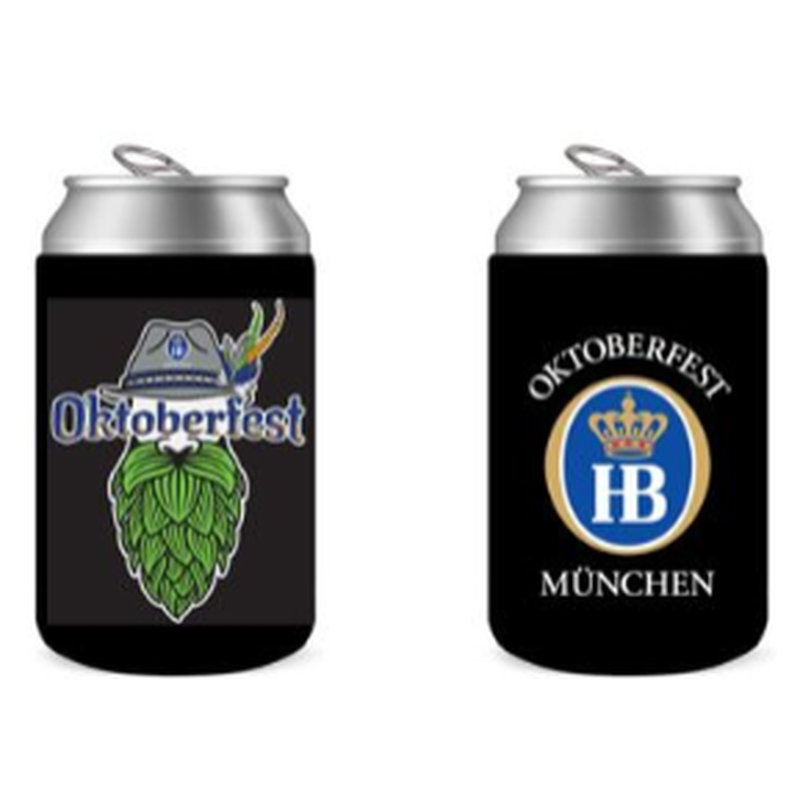 HB HOPS BEARD Can Cooler - Black