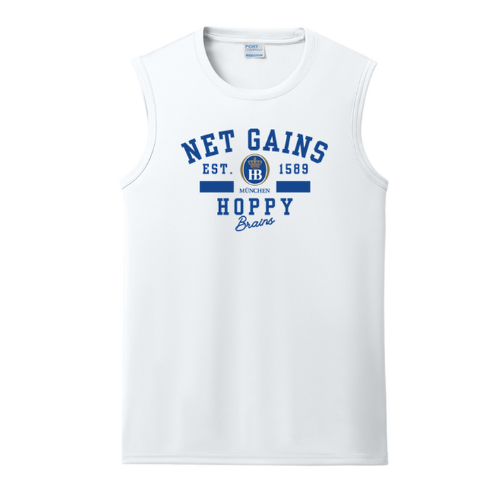 HB Performance Tank Top - NET GAINS - WHITE – HofbrauhausShopUS