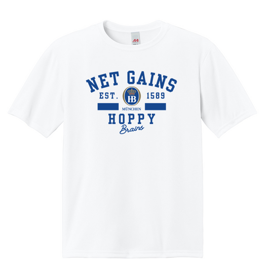 HB A4 Cooling Performance Short Sleeve Tee - NET GAINS - WHITE