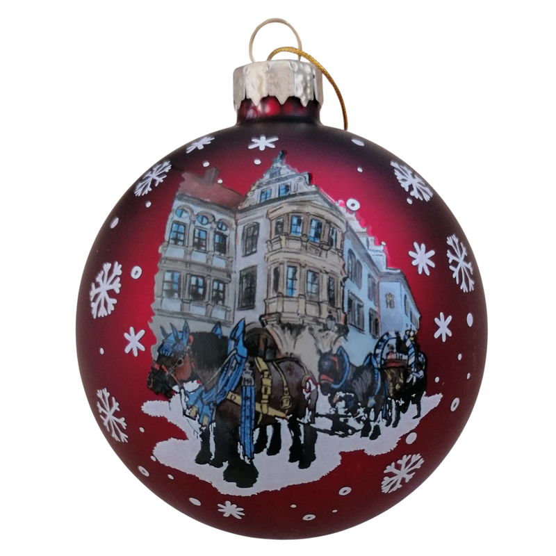 HB Christmas Ornament "Magnificent Team Burgundy" - bauble "bordeaux"