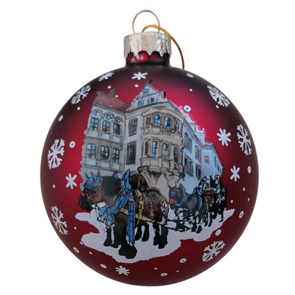 HB Christmas Ornament "Magnificent Team Burgundy" - bauble "bordeaux"