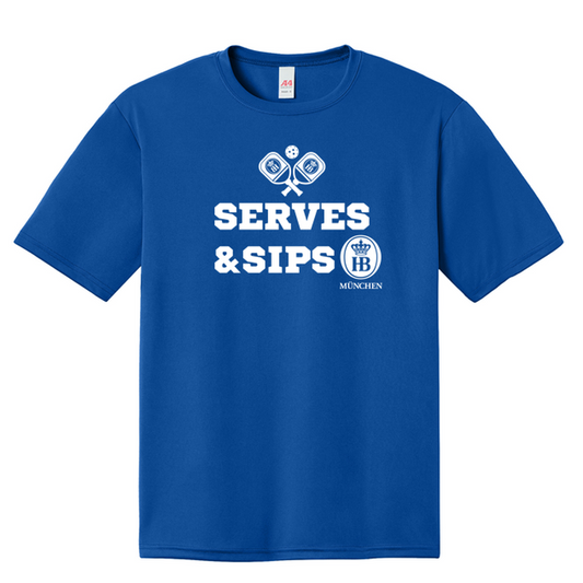 HB A4 Cooling Performance Short Sleeve Tee -Serves & Sips - Royal